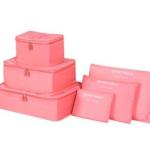 Olive Tree - 6 Piece Travel Luggage Organizer Set - Peach