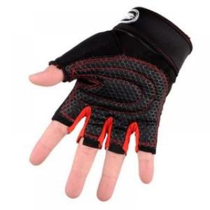 Gym Gloves Heavyweight Sports Exercise Weight Lifting Gloves - Red