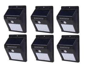 20 LED Solar Powered LED Wall Light with Night sensor Pack 6