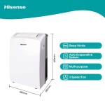 Hisense 12000Btu Portable Air Conditioner with Heating Function - White