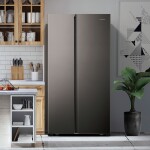 Hisense 508L No Frost Side by Side Fridge with Water Dispenser-Titanium