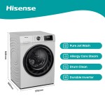 Hisense 7Kg Front Loader Washing Machine with Inverter - Silver