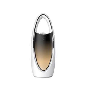 Bladeless Tower Fan with Humidifier, LED Display & Ambient Light - White