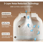 Ceramic Wood-Grain Silent Aroma Diffuser, Ultrasonic Humidifier for Home