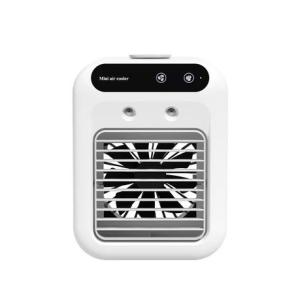 Portable Mini Air Cooler Fan with Mist Spray & USB Rechargeable Battery