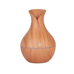 7 Colors Essential Oil Diffuser Humidifier Wood Grain Vase