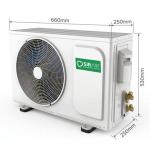 12000btu Alpha Inverter Condensor w/UVC Wifi Black Air Con Incl Piping Kit