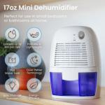 Mini Dehumidifier for Home Capacity, Energy Efficient, No Noise, Compact