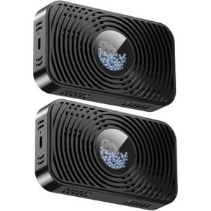 2-Pack Rechargeable Cordless Mini Dehumidifiers with Type-C Charging