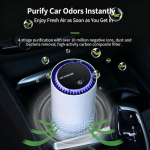One-Touch Small Air Purifier Activated Carbon Filter Low Noise For Vehicle