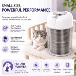 Pet Air Purifier with H13 HEPA Filter & UV-C Light - 360 Pet Hair Capture