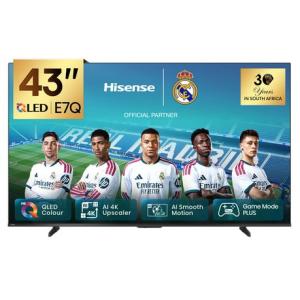Hisense 43" E7Q QLED Smart TV with AI Upscaler, Dolby Atmos & Smooth Motion