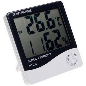 Digital LCD Temperature Thermometer Humidity Meter Clock