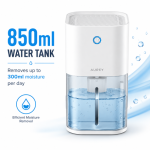 AUREY Mini Dehumidifier 850ml, Quiet Portable Moisture Absorber