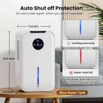 Small Dehumidifier 88oz with Drain Hose, Timer and Sleep Mode