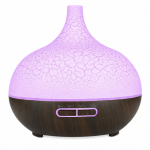Wood Grain Aroma Diffuser and Mist Humidifier with Ambient Light