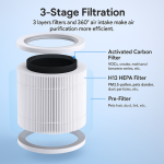 Earthmelon AC201B HEPA ONLY Replacement Filters 2-Pack AFSA Approved
