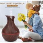 Casey Ultrasonic Aroma Portable Humidifier Dark Hollow Wood