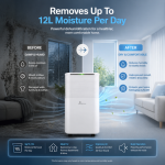 GMC - Dehumidifier - 12L - White - Ultra Quiet Compressor