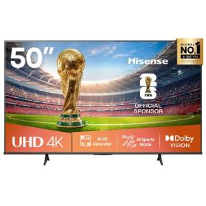 Hisense 50" A6Q 4K UHD Smart TV with AI Upscaler & Voice Control