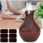 Casey Ultrasonic Aroma Portable Humidifier Dark Hollow Wood