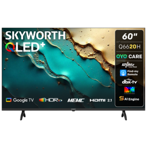 Skyworth 60" Q6620H 120Hz 4K QLED Google Smart TV with Dolby Digital