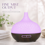 Wood Grain Aroma Diffuser and Mist Humidifier with Ambient Light