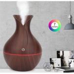 Casey Ultrasonic Aroma Portable Humidifier Dark Hollow Wood